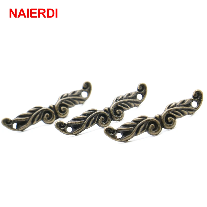 NAIERDI-tiradores de bronce para cajón, perillas de joyero antiguo para puerta de armario, herrajes para muebles de madera, 20 Uds.