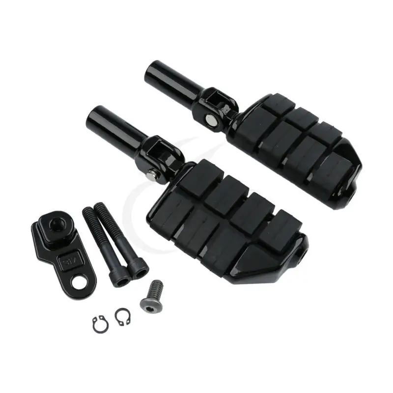 

Black Passenger Footpegs Footrests For Harley Softail Slim FLS FLSTSB Cross Bones 08-11