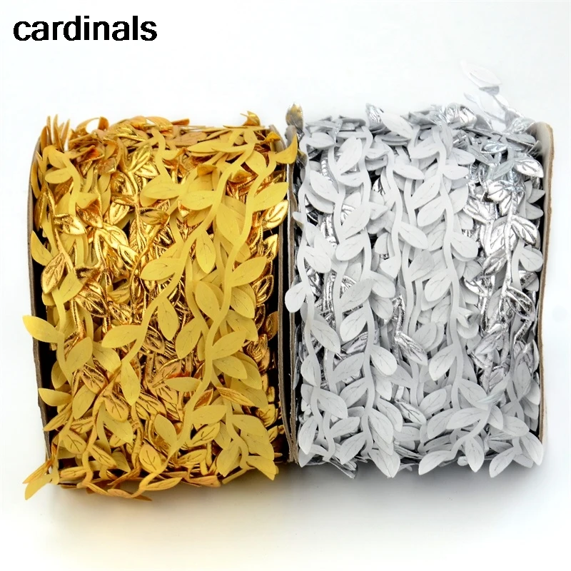 Cuir chevelu Élde 20m, feuilles de vigne injNature or pour la maison, décoration de boîte de