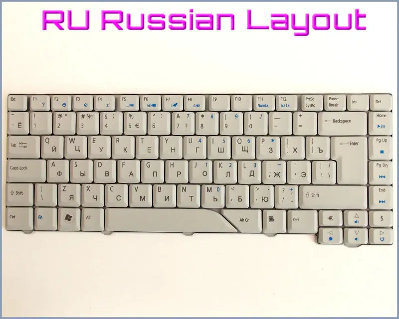 New Keyboard RU Russian Version for Acer Aspire 5900 5700 5310 4920G 4220G 4730Z 4730ZG 4720Z 4720G 4720ZG Laptop Gray