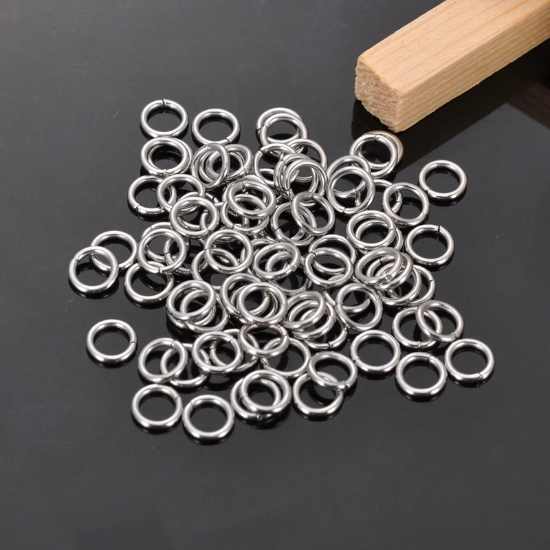 DoreenBeads 500 스테인레스 스틸 오픈 점프 링, 직경 6mm 결과 (B10270), 이우