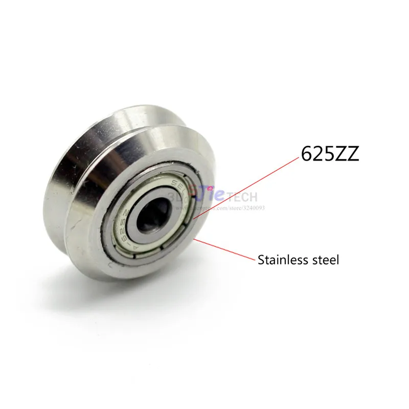 10pcs CNC Openbuilds Plastic wheel POM Perlinwith 625ZZ MR105ZZ Idler Pulley Stainless steel Wheel V type for V-Slot/3D printer