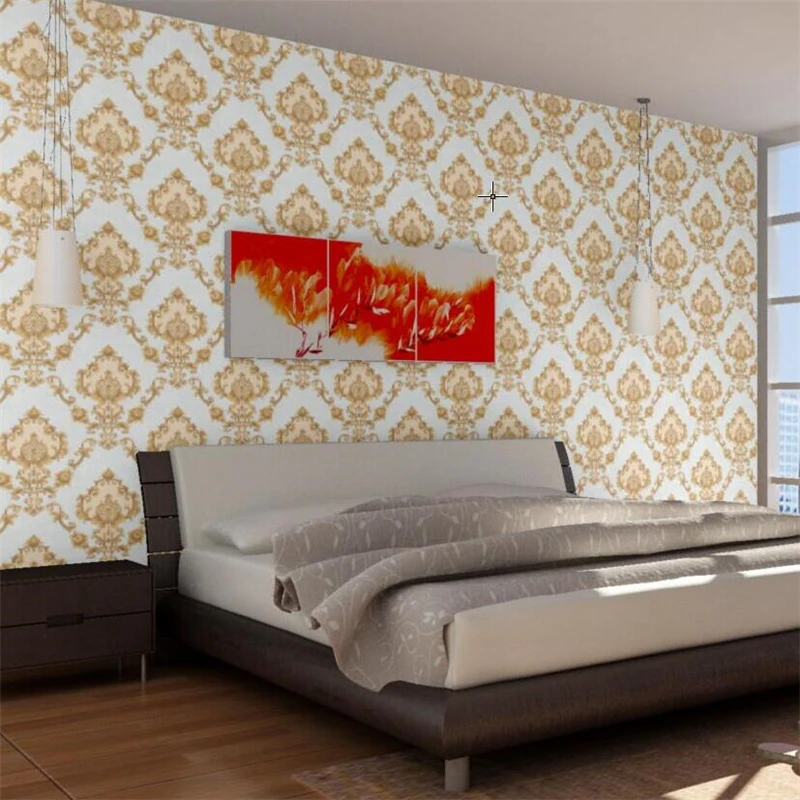 wellyu papel de parede para quarto New high-end European style living room bedroom wallpaper Damascus deep-pressure wallpaper