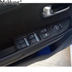 For KIA Rio K2 Car Carbon Fiber Stickers For Cars Door Panel Armrest Sticker And Decals Auto Accessories Car-Styling 1set