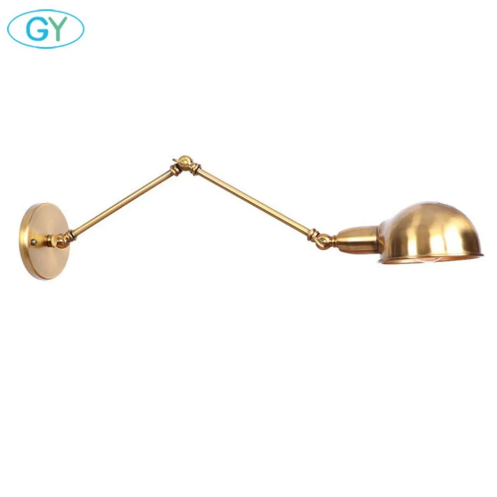 Industrial Loft Swing Arm Wall Sconces Brass Finish up Down Adjustable Wall Light Lamp Hardwired Lighting fixture