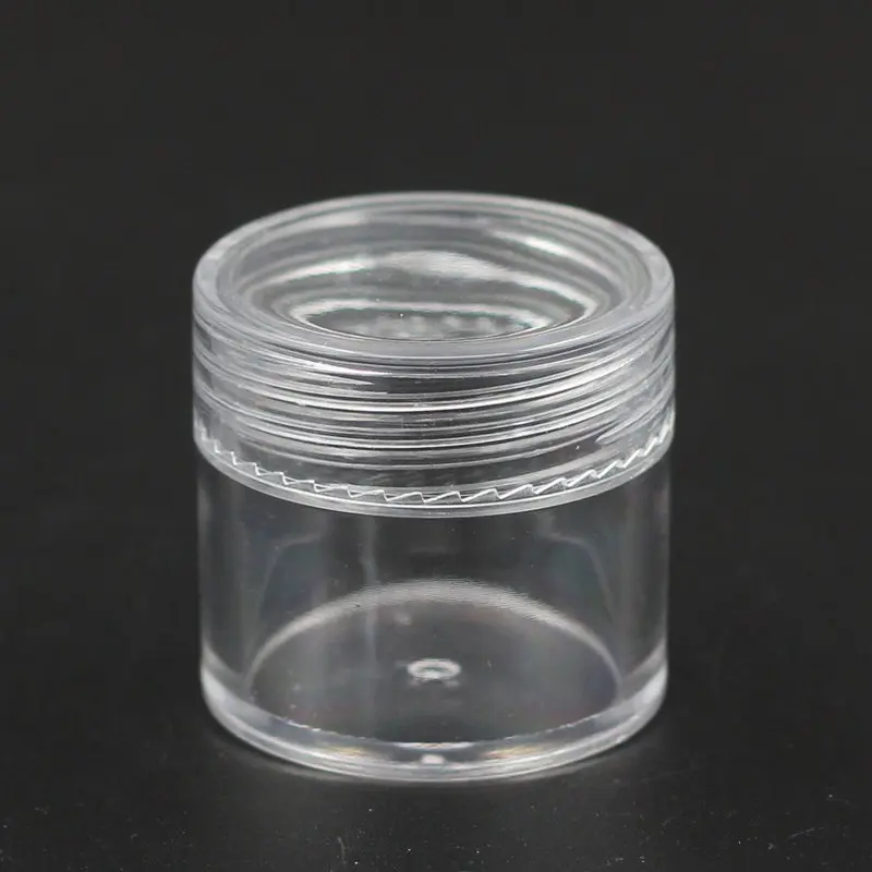 100pc/Lot 20g New Arrive PS Empty Cream Jar Pot Eyeshadow Makeup Cosmetic Container With Lid Plastic Bottle Sample Jar Packaging