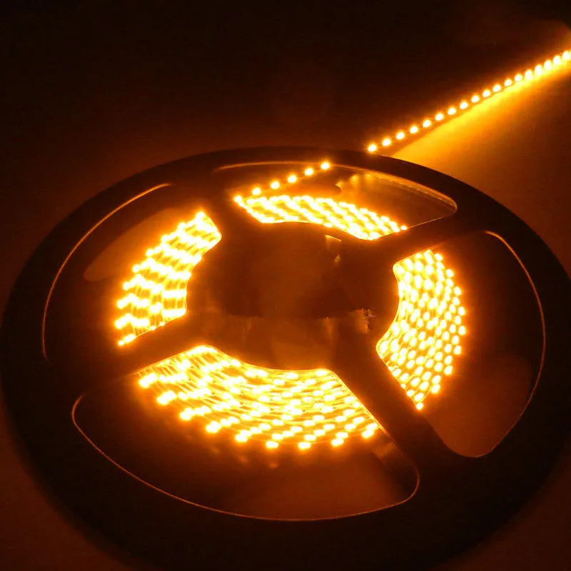 

335SMD LED Strip Side emitting 5M 600leds 120Leds/M Side view NON-Waterproof 12V club stair/cabinet Backlighting-YELLOW