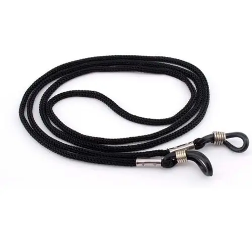 12 teile/los Schwarz Brillen Gläser Sonnenbrille Neck Strap Cord String Lanyard Halter Einstellbare Kostenloser Drop Verschiffen