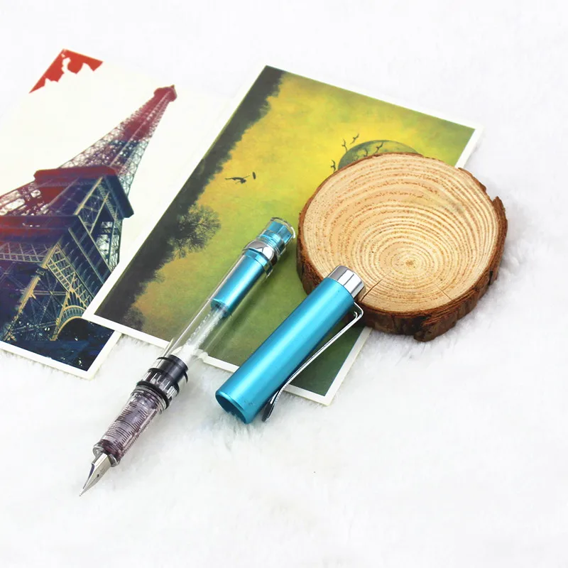 luxury 3008 0.5mm Transparent Fountain Pen 9 Color Pick Fountain Pens Writing Portable Caneta Office School Supplies