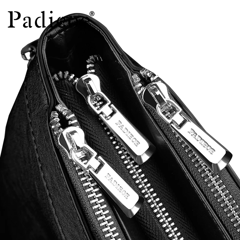 Padieoe New Arrival Luxury Men\'s Portfolio Top Genuine Cow Leather Briefcase for Men Large Capacity Men\'s Tote Bag Laptop Bag