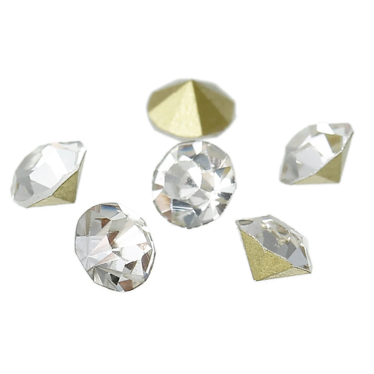 DoreenBeads Clear Point Back Rhinestone Cone Transparent ss16 DIY Faceted 4mm(1/8