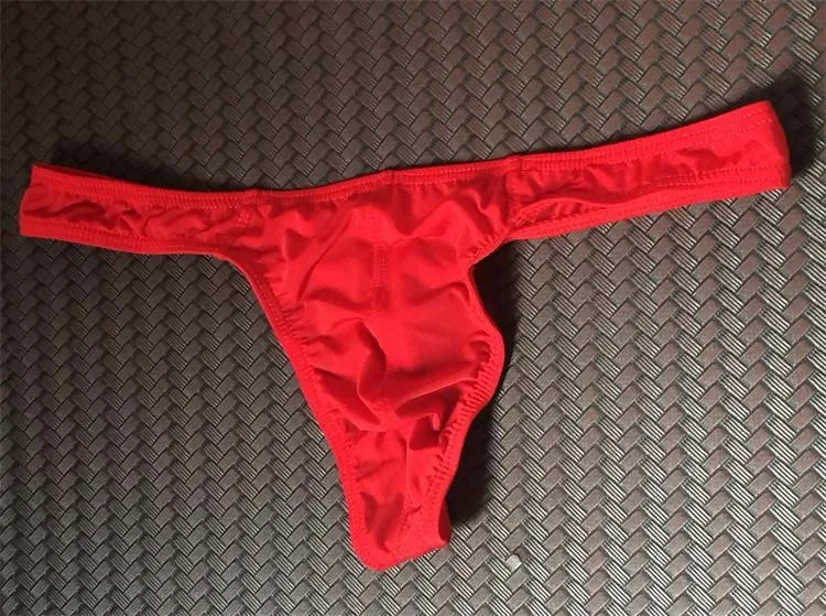 Sexy Men U Convex Pouch Ice Silk G-string Jockstrap Low Rise Thongs Bikini Cock Ring Penis Gay Wear Erotic lingerie FX5