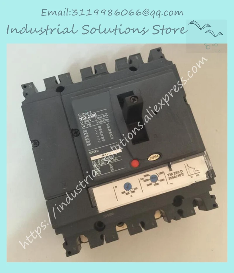 New Molded Circuit Breaker NSX Series Plastic Case Switch NSX250N NSX-250N 4P 200A 250A