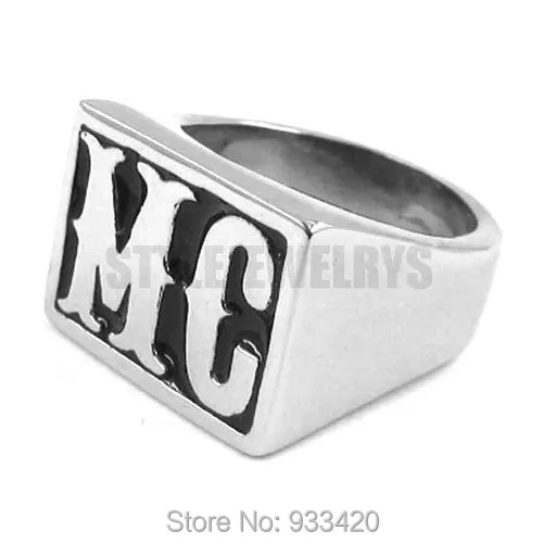 Wholesale Motorcycles MC Ring Stainless Steel Jewelry Punk Motor Biker Men Ring 257B