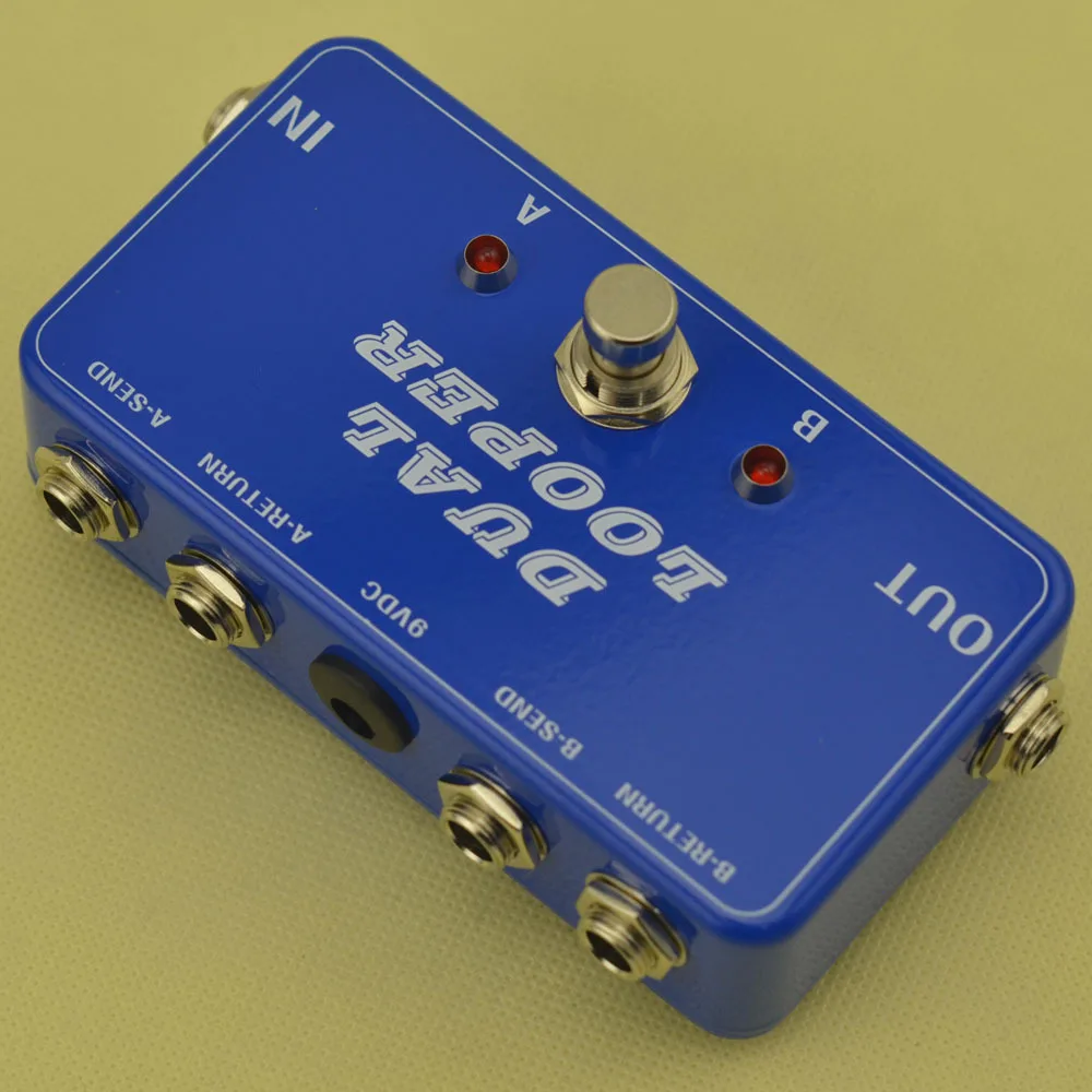 New True-Bypass Looper Effect Pedal Guitar Effect Pedal Looper Switcher  true bypass guitar pedal Blue dual Loop switch