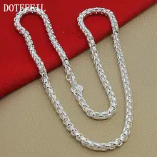 Silver Sterling Round Box Chain Necklace 5mm 18 24 Inch #2