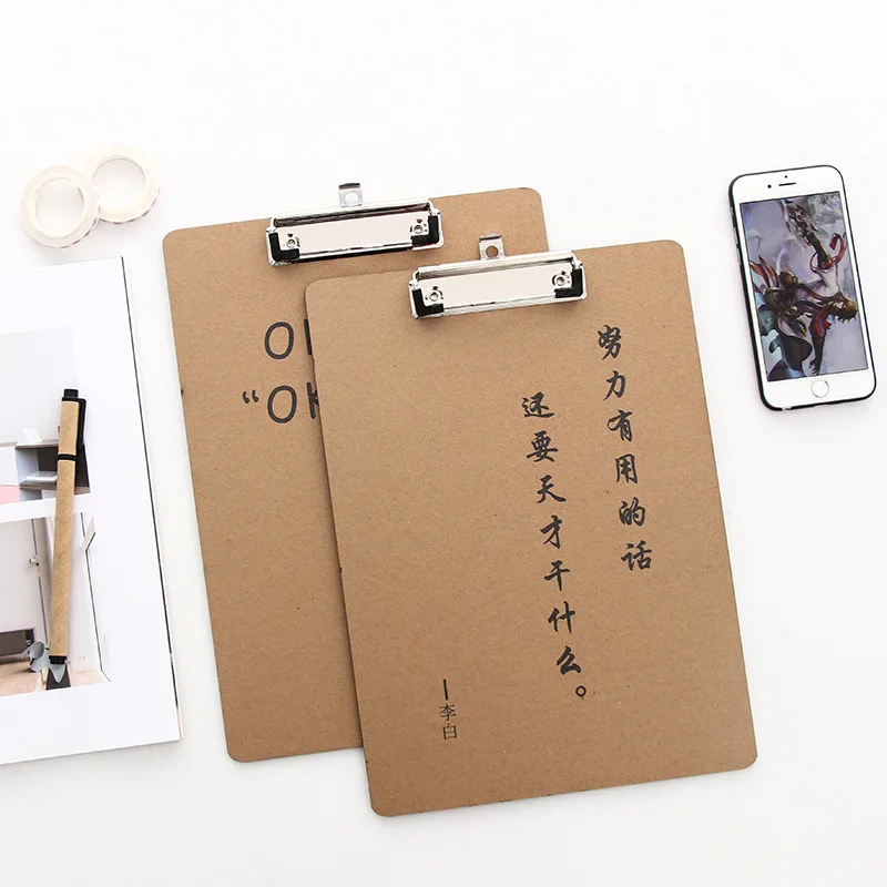 31*22cm Cowhide Color A4 File Splint Writing pad portfolio Board Bill Archives Data Handout Mix Paper Capa-citor Write Plate