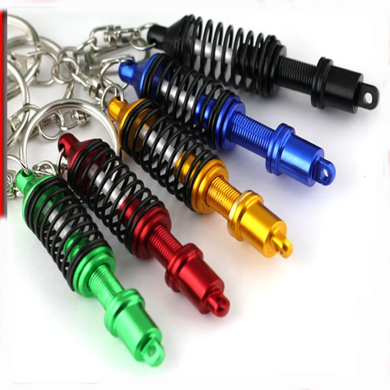 JQTUNING-Shock Absorber Keychain Adjustable Coilover Suspension Damper For Civic Car Key Chain