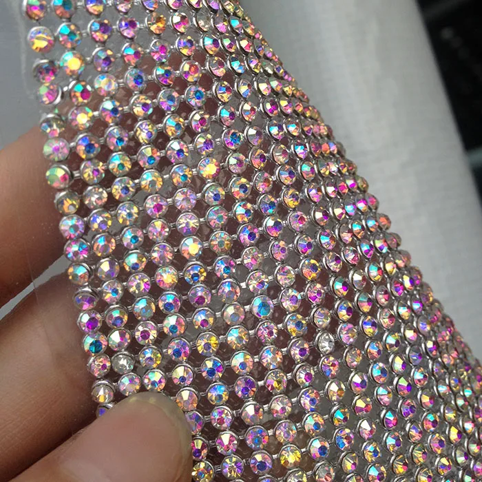 3 cm * 120 cm di trasporto ab colore del rhinestone di bling sticker foglio di lusso del telefono caso di Auto Adesivo Scrapbooking Adesivo scarpe