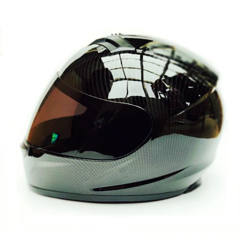 Carbon Fiber Pattern Motocicleta Modular Full Face Capacete, Visor de Cor, Sun Shield, Matt Black, Tamanho L, 22,4-22,8"