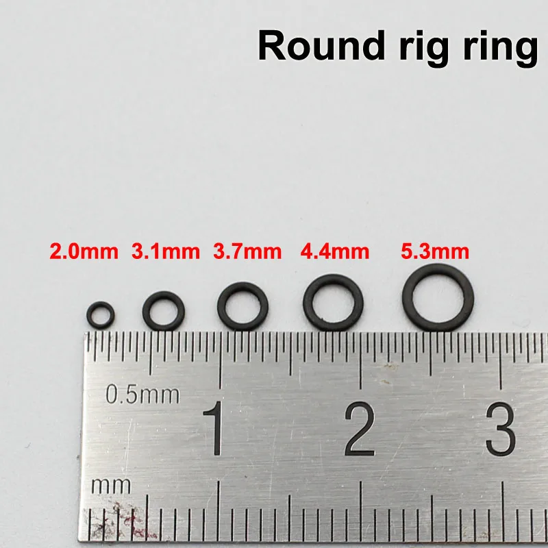 50PCS Carp Fishing Accessories Rig Rings Round Oval Tear Drop Hair Rig Blow Back Rig Micro Ring Terminal End Tackle Equipment