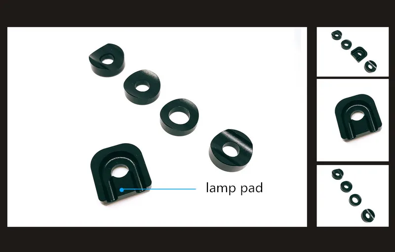 Bicycle brake light U-shield for brompton brakes and lamp holder
