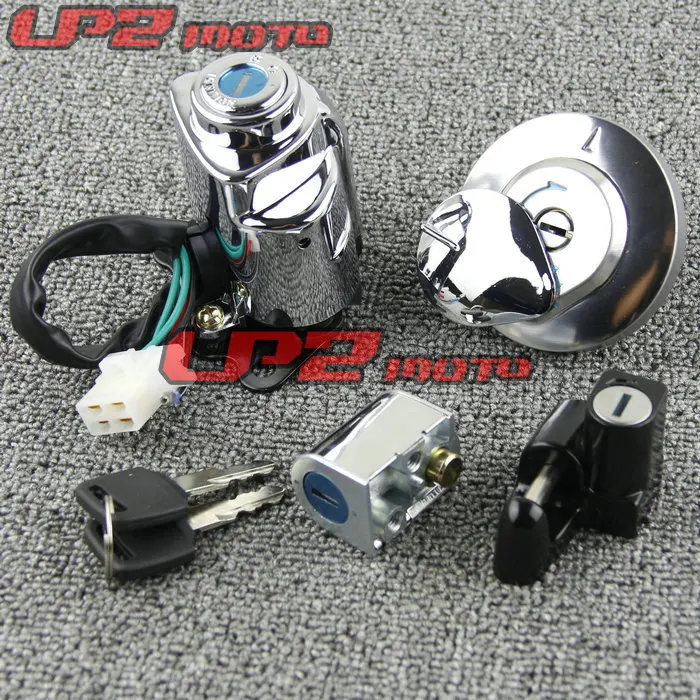 For Honda DDY250 Steed400 Steed 400 VT600 CA250 Lock 4 Lock Ignition Switch Lock Key Gas Tank Cap Cover