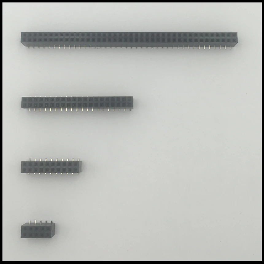 Tira de cabezal de Pin hembra SMD SMT de doble fila, 2x25, 2x25, 2x30, 2x30, 2x40 Pines, 32P, 36P, 40 P, 2,54mm de paso, 8,5mm de altura