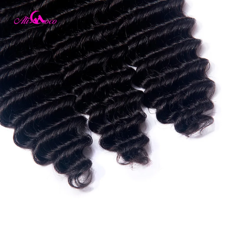 Ali Coco Indian Deep Wave Hair Bundles And Deal 8-30 Inch 100% Human Hair Weave 1/3/4 Bundles Natural Color Remy Hair Bundles