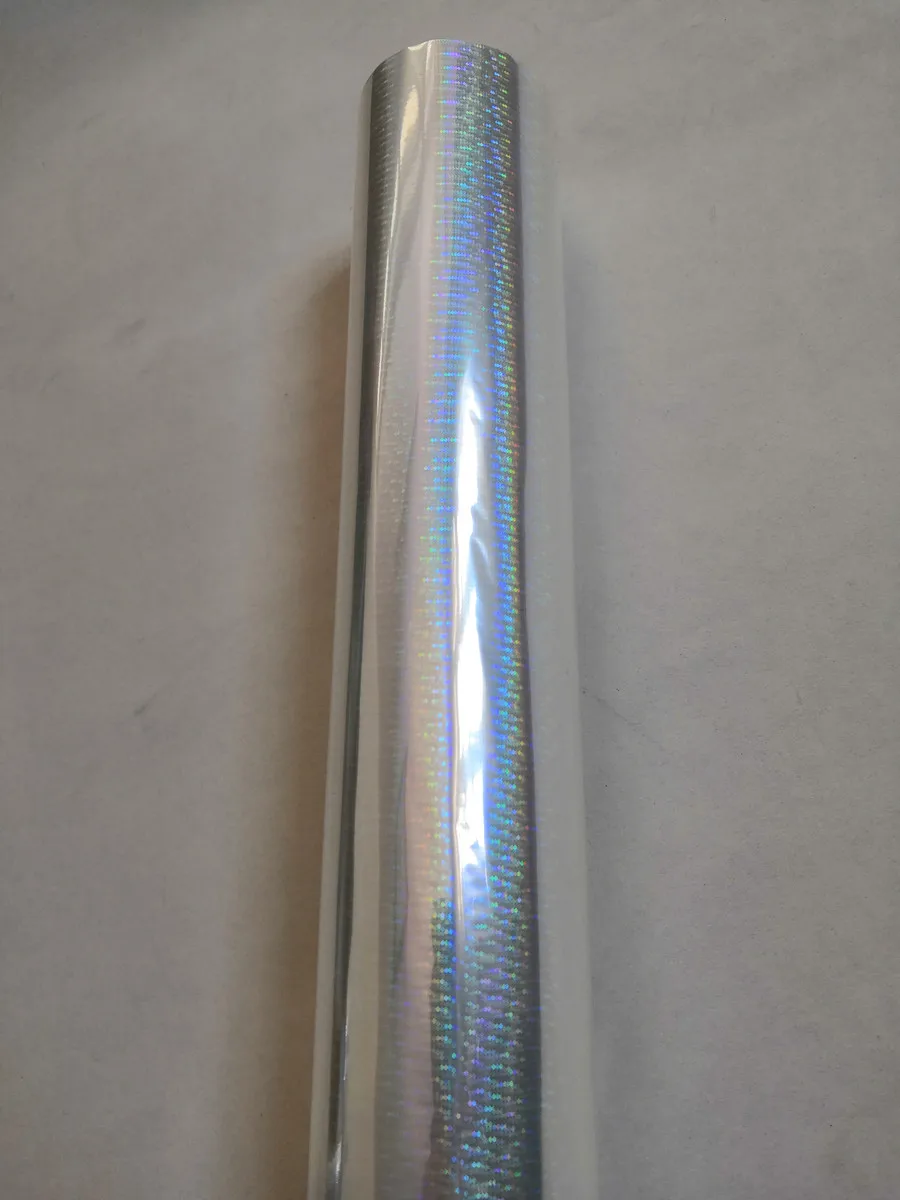 Transparent holographic foil meteor shower pattern hot stamping foil  for paper or plastic laminate film transfer