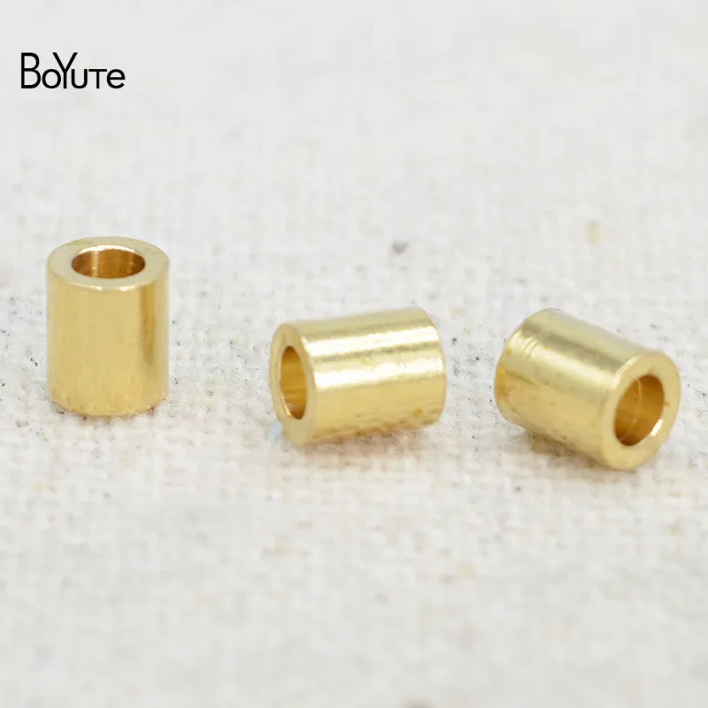 BoYuTe (100 Pieces/Lot) 3.5*4mm-2mm Hole Metal Brass Bucket Beads Bodhi Diy Hand Made Jewelry Accessories