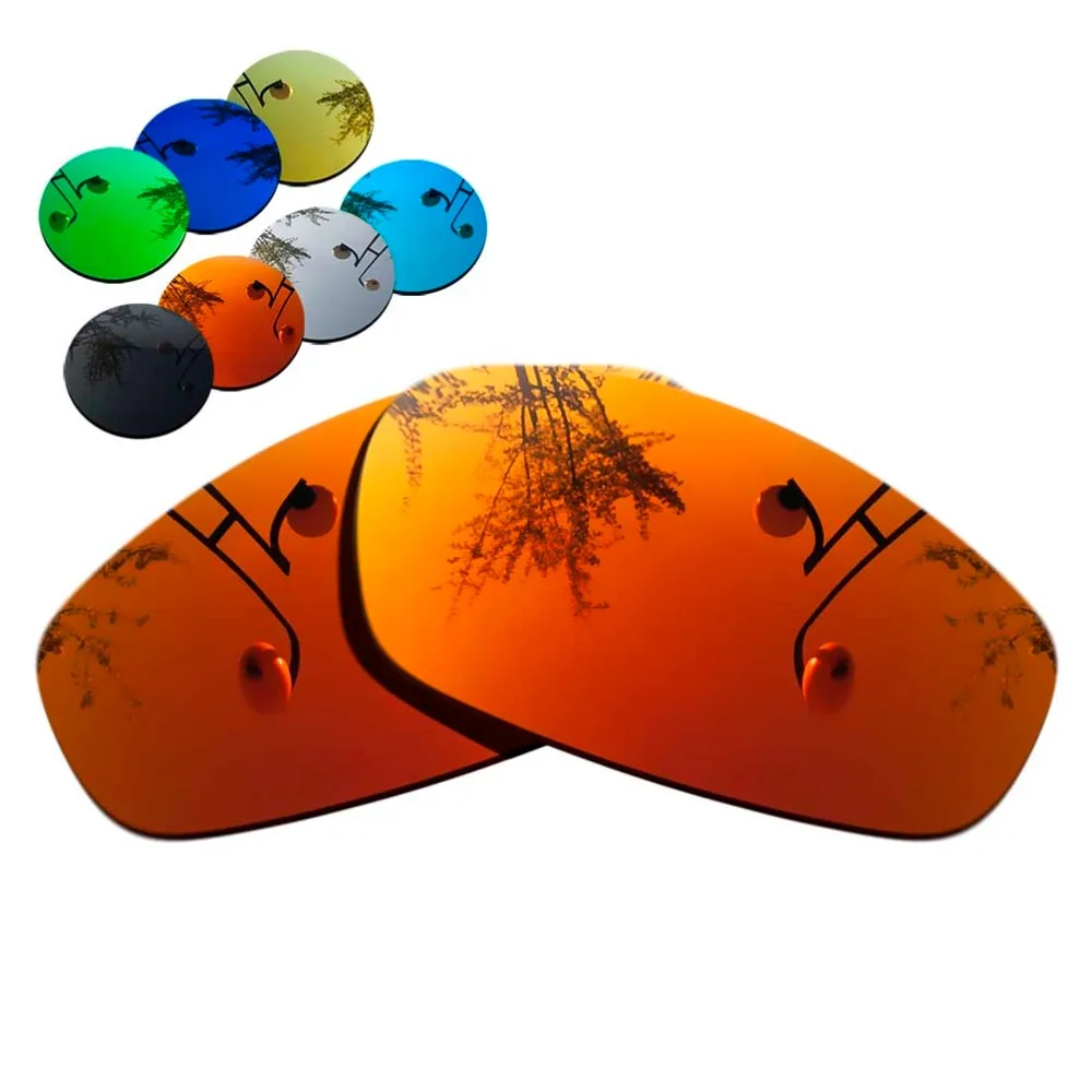 100% Precisely Cut Polarized Replacement Lenses for Wiretap XL Sunglasses Red Mirrored Coating Color- Choices