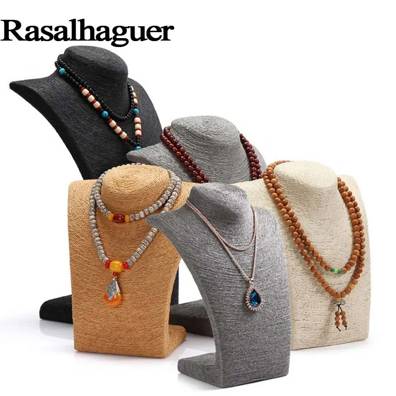 

Woman Rope Mannequin Necklaces Bust Stand Bust Jewelry Display Stand Luxury 6 Colors Shelf Holder 3pcs-Set Wholesale Price