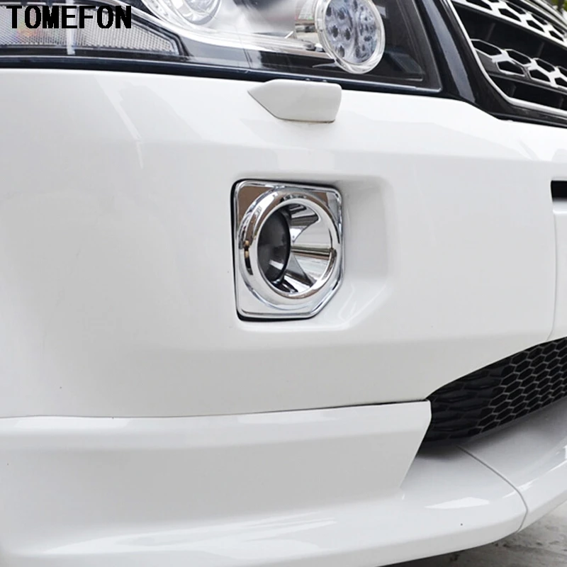 TOMEFON For Land Rover FreeLander 2 2012 2013 2014 2015 ABS Chrome Exterior Decoration LR2 Front Rear Fog Light FogLamp Cover