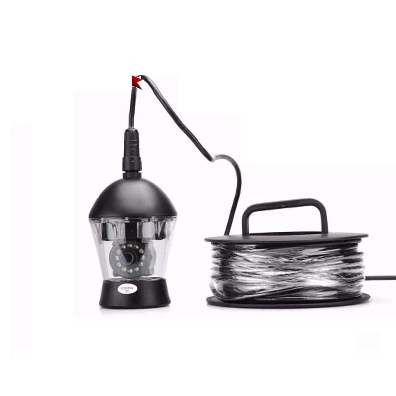 30m Cable LEDs Night Vision 360 Rotation Underwater Camera For Fishing With Remote Control