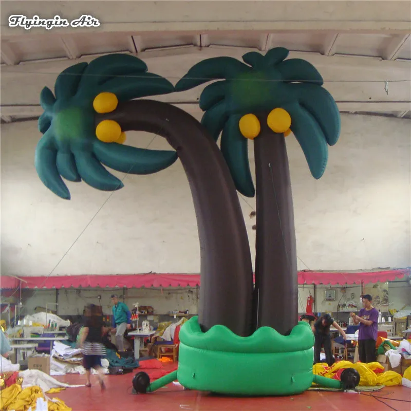 

Customized Inflatable Coconut Palm 6m Height Blow Up Artificial Tree For Plants Exhibition And Store Theme Decoration