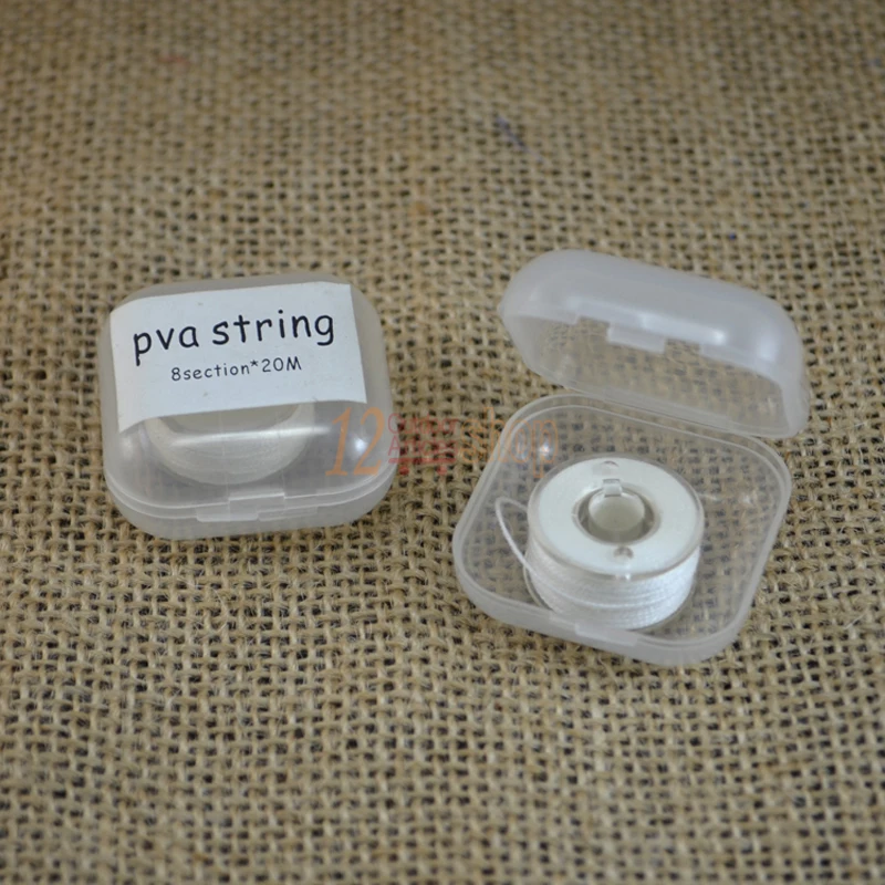 MNFT 2PCS Plastic Box Package Capsule 20m Reel PVA String Line For Carp Fishing Boillie Baiting Hair Rig