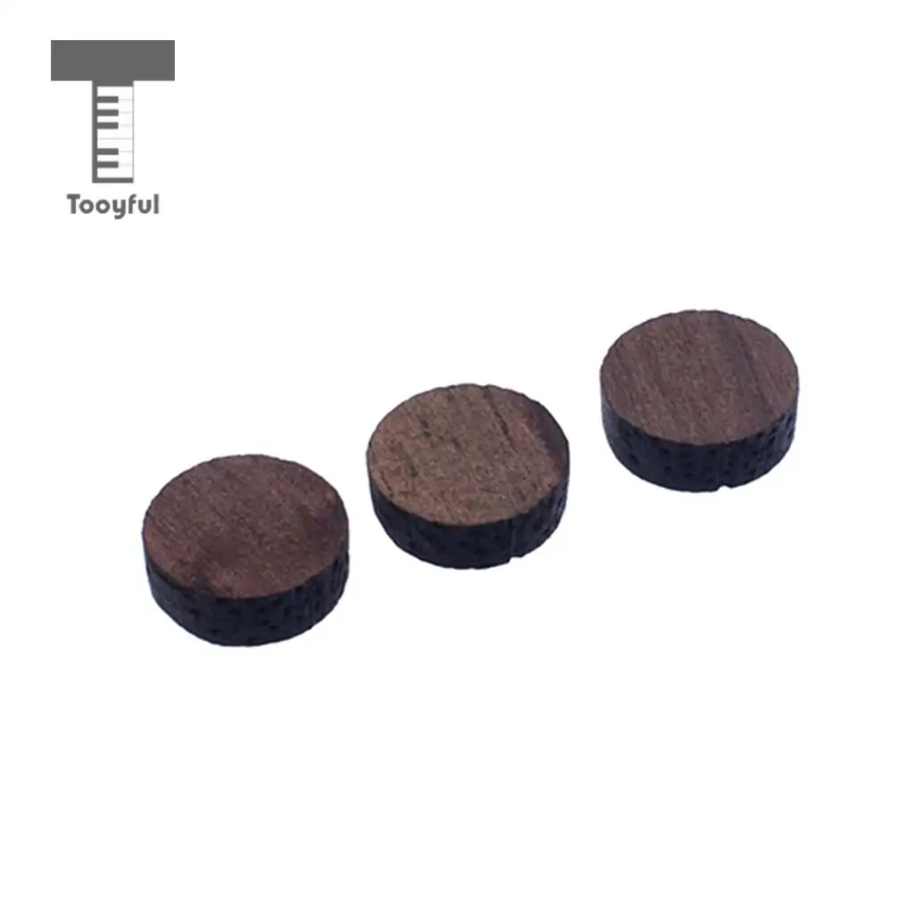 Tooyful 20 Pieces Rosewood Round Shape Electric Guitar Fingerboard Fretboard Dots Marker Inlay Material 6 x 2mm