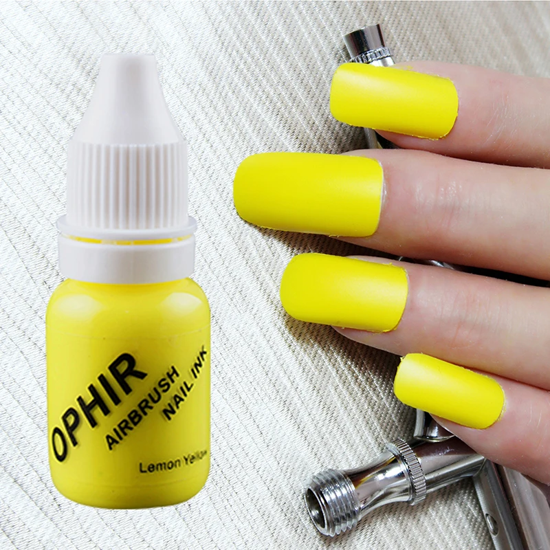 OPHIR PRO 12 Colors Airbrush Nail Inks 10 ML/Bottle Acrylic Water Paint Ink Pigments Airbrush Nail Art Tool_TA098(1-12)