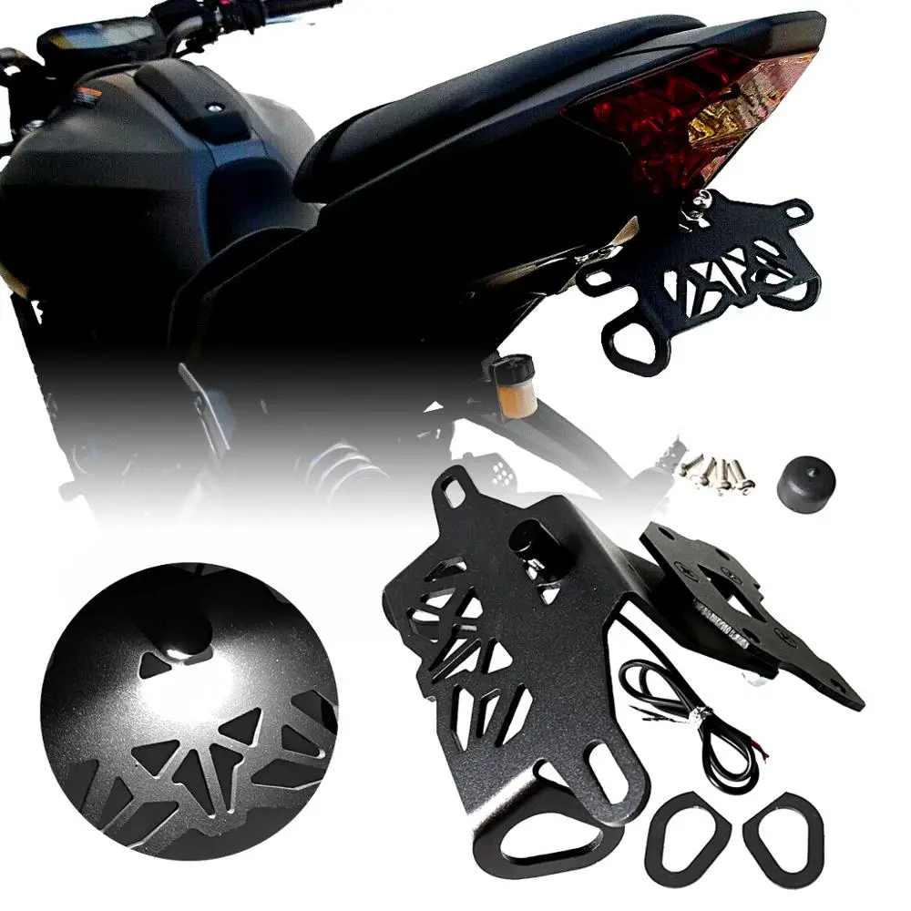 License Plate Holder LED Light For YAMAHA MT07 FZ07 MT-07 FZ-07 2014 15 16 17 18 Motorcycle Tail Tidy Fender Eliminator