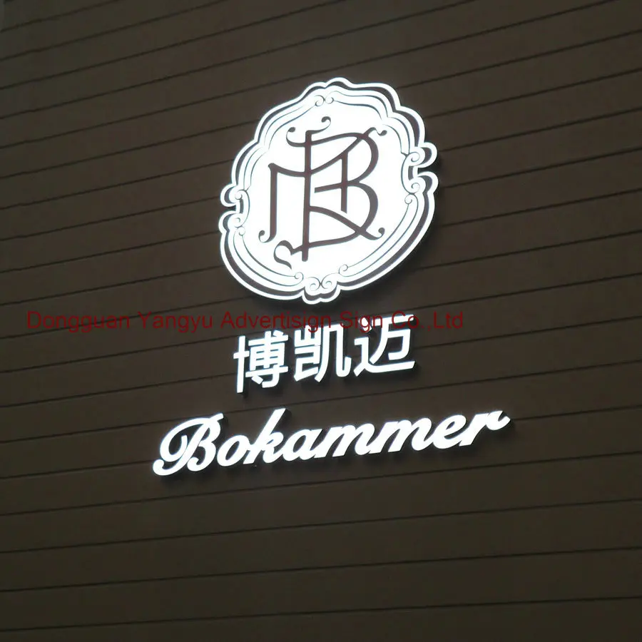 3D acrílico LED Light Up Shop Name Board, Letras iluminadas, Sinal personalizado