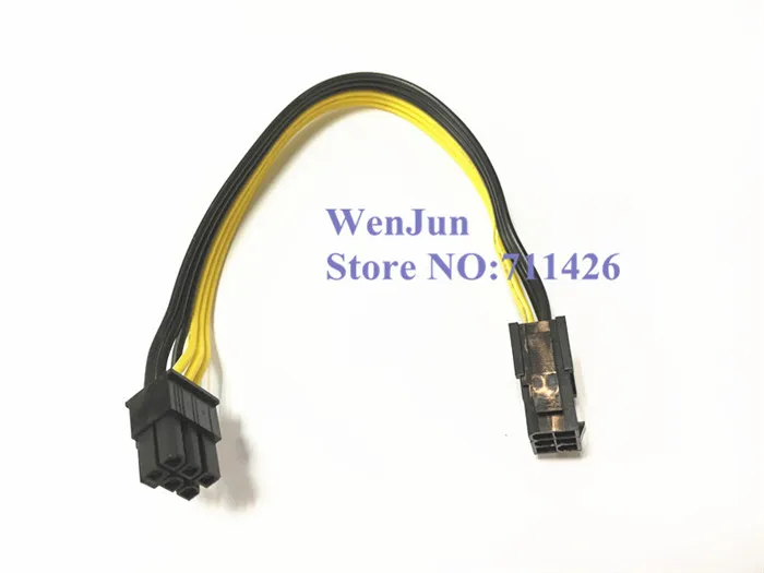 Free Shipping 20CM PCI-E GPU 6Pin 2*3pin male to 6 pin Female Power extension Cable adapter 18AWG for video card