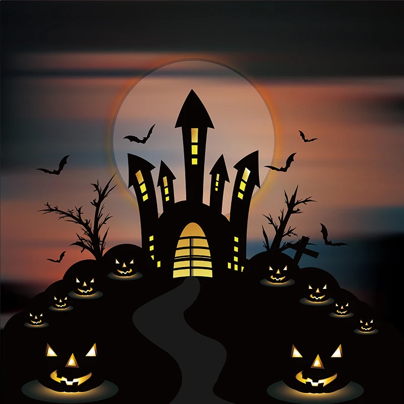 Allenjoy Photographic backdrop Cemetery Tombstone Crosses Sunset Halloween Children Party Photocall backgrounds for photo studio