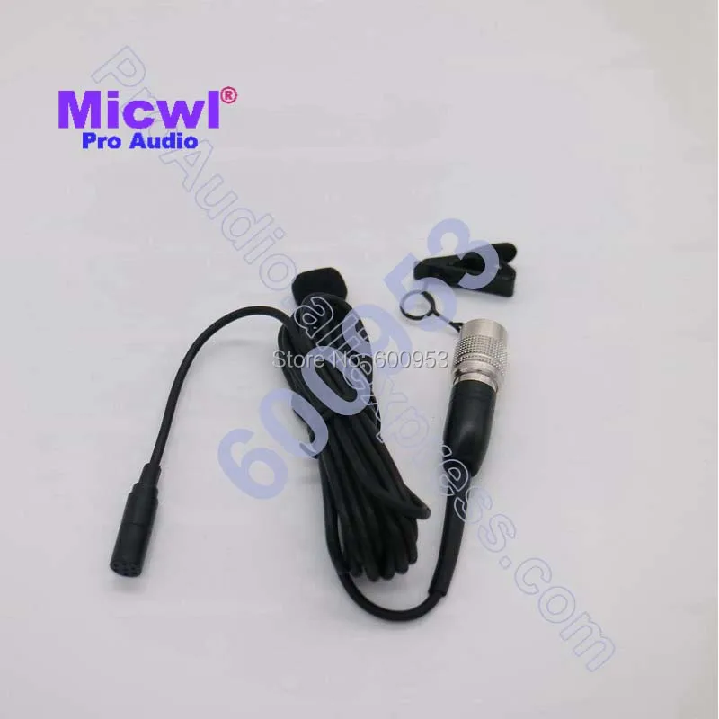 

MICWL ME2-ATH MKE2 Design Omnidirectional Lavalier Lapel Clip On Microphone for Audio Technica Wireless Pocket - Hirose 4 pin