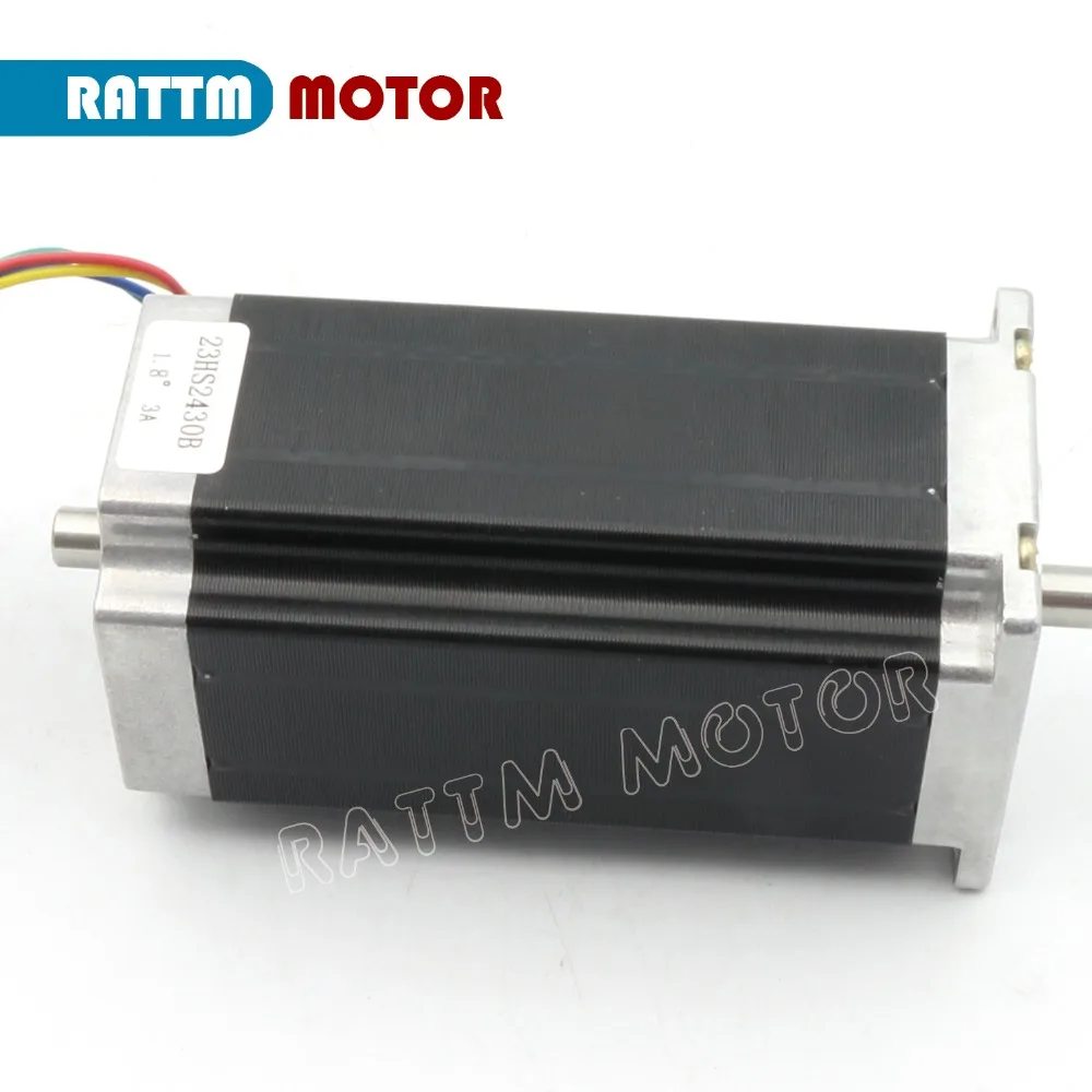 Nema 23 stepper motor Double Dual shaft 112mm 2.8N.cm 425 Oz-in 4 wires 3A 23HS2430B