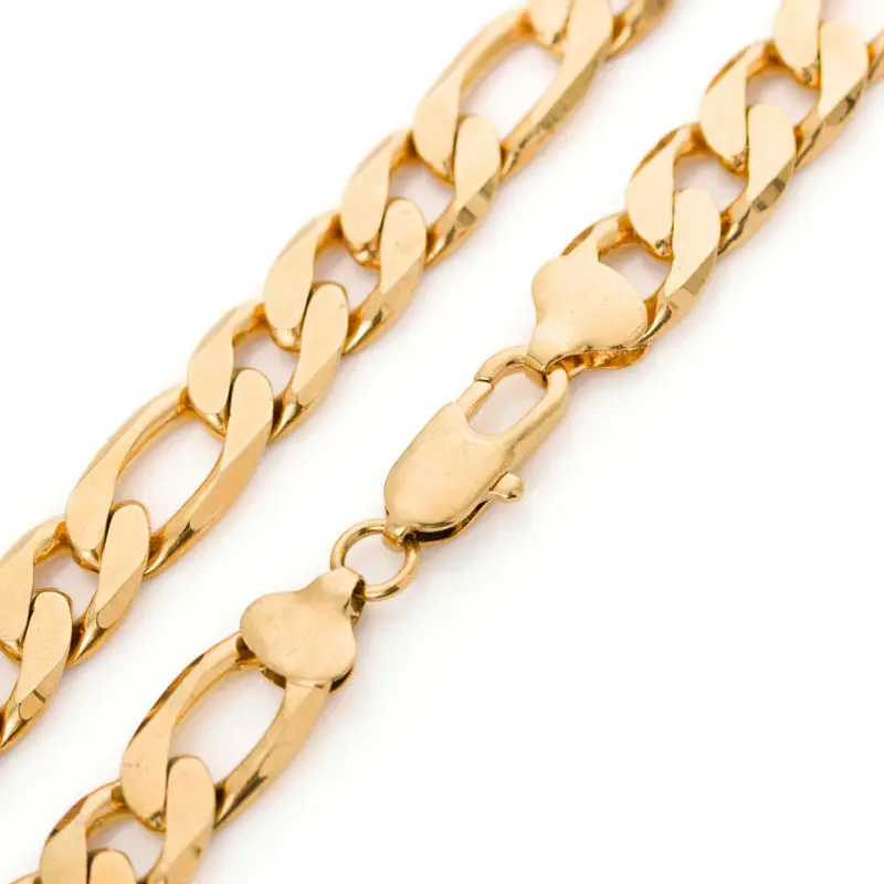 Classic high-polished snake chain brass plated man's necklace gold shop the same style high-quality jewelry does not fade