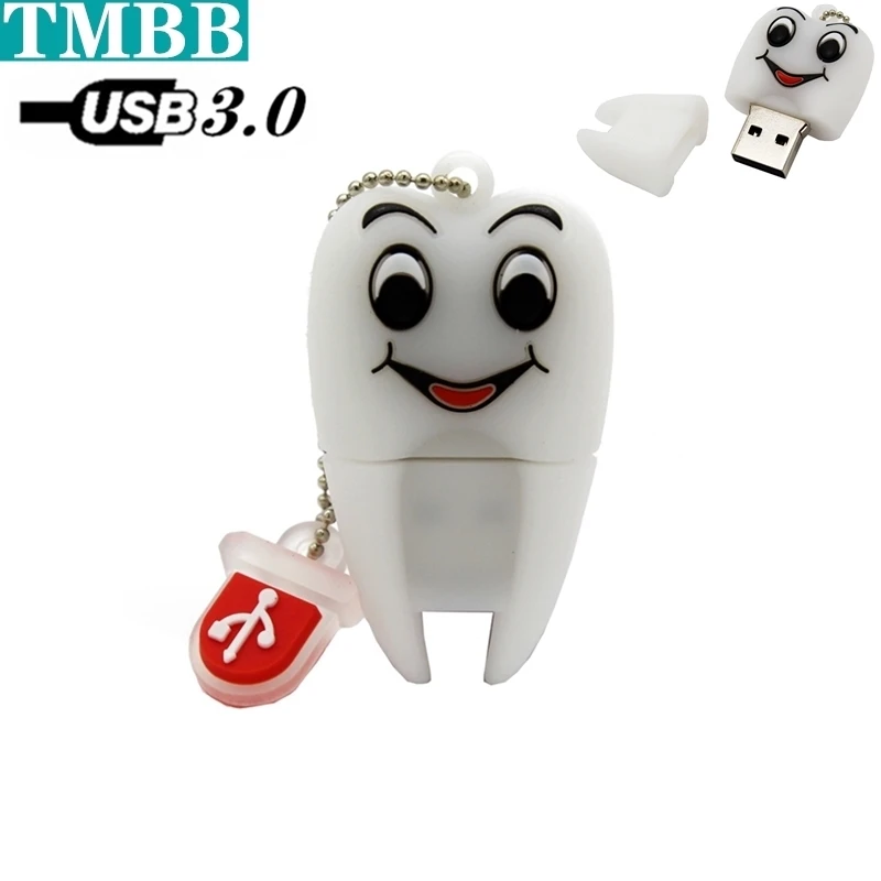 Fast USB 3.0 Pen Drive Gift Teeth Cute Model 256GB 16G 32G 64GB Usb Flash Drive Tooth Flash Memory Stick Pendrive Dentist U Disk