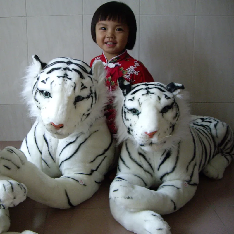 New Fashion Stuffed Plush Simulation Animal White Tiger Large 73cm Quality Xmas Gift for Children Free shipping