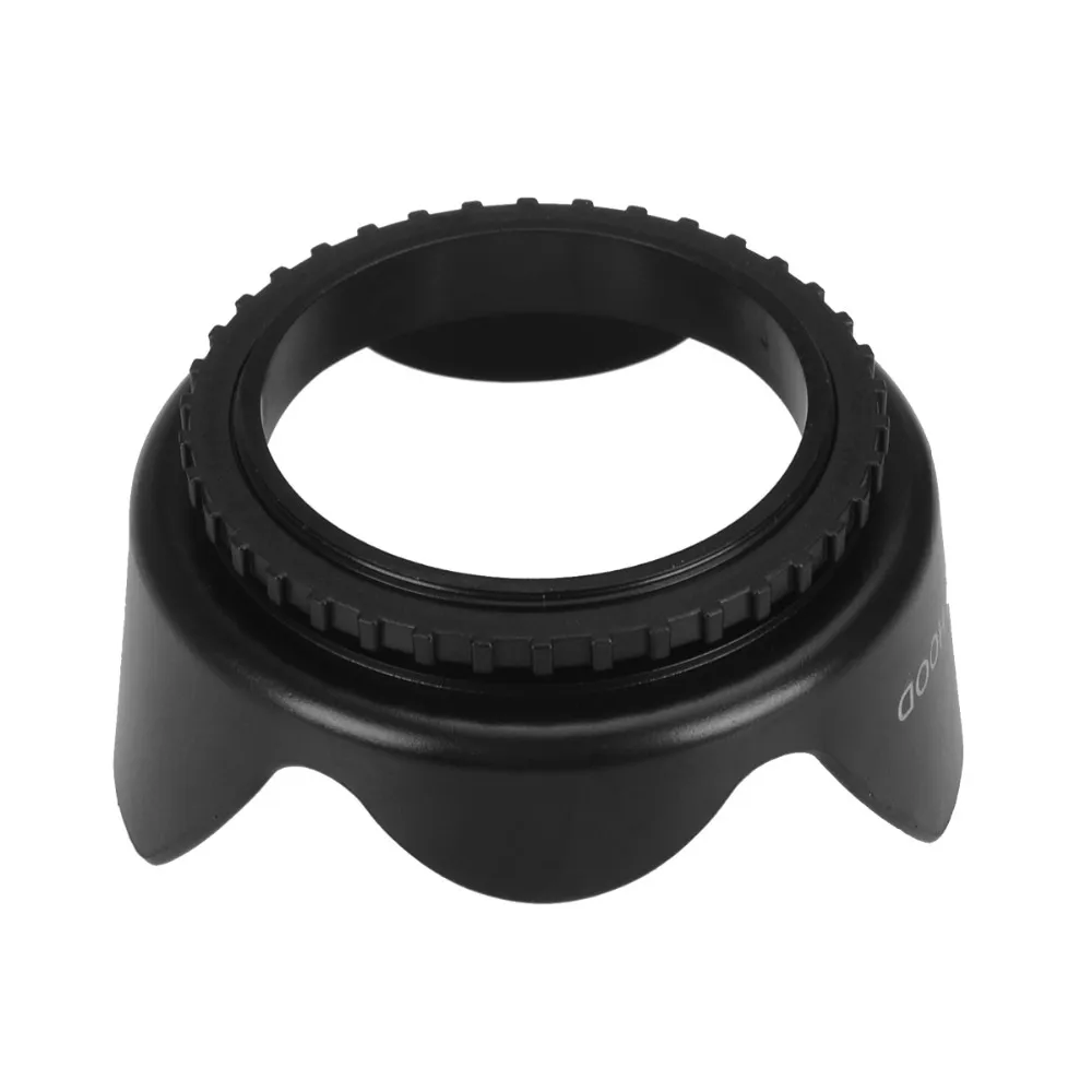 49mm Screw-In Flower Lens Hood For Canon Eos M M1 M2 M3 M5 M6 M10 With Canon EF-M 15-45mm f/3.5-6.3 IS STM lens