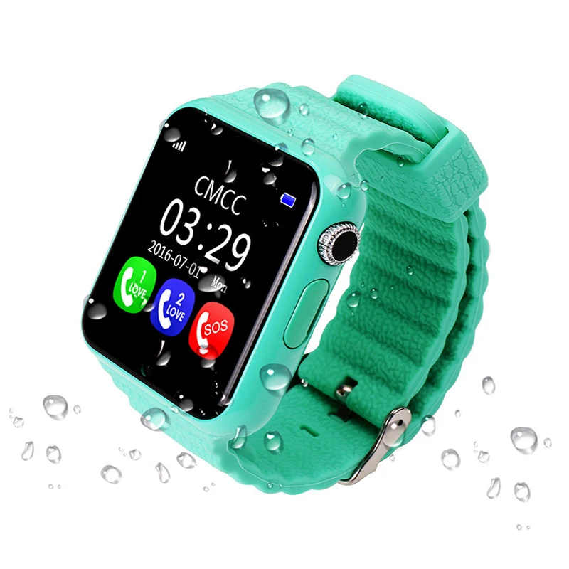 V7K Kind der Sicherheit GPS locator tracker Touchscreen Smart Uhren wasserdicht SOS anrufen Kamera Anti-verloren TF legen karte uhr geschenk